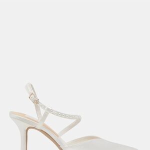 Elegant White Slingback Heels